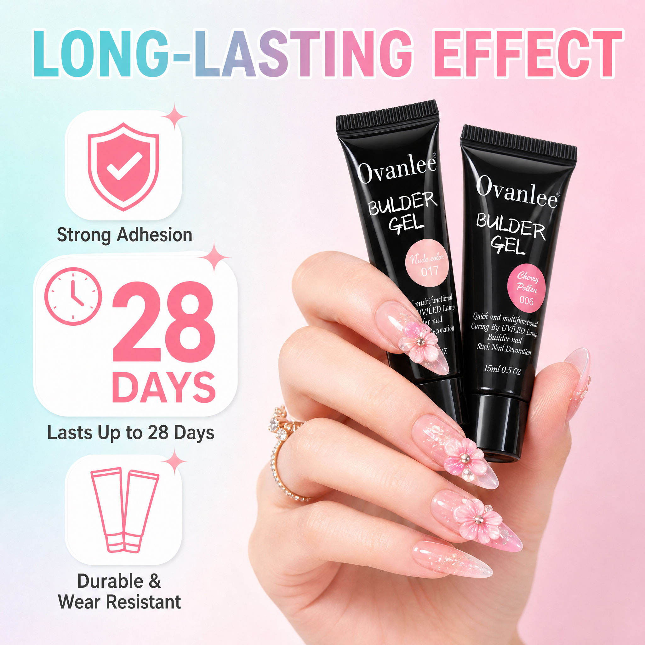 오반리 12색 3-in-1 빌더 젤 키트 – 15ml  - Nail Art Ombre 리뷰 및 가격